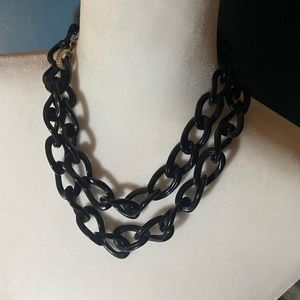 Chunky Black Acrylic Chain Necklace